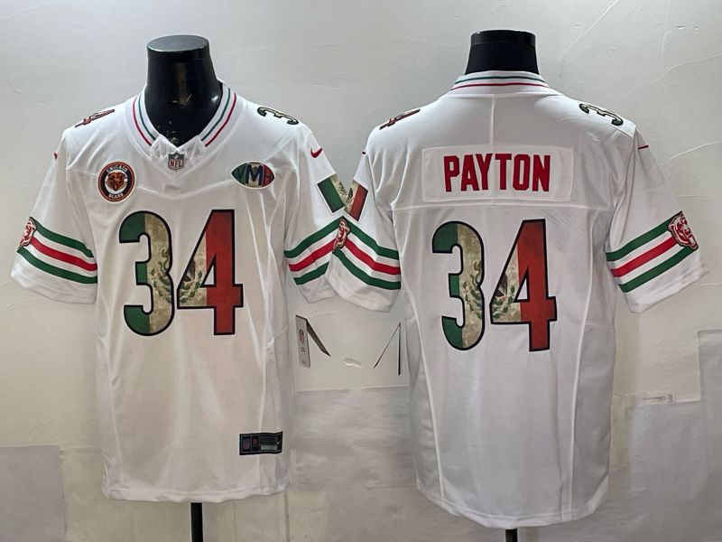 Men 2026 Chicago Bears #34 Payton white 3th generations Nike Limited NFL Jersey style 003->chicago bears->NFL Jersey